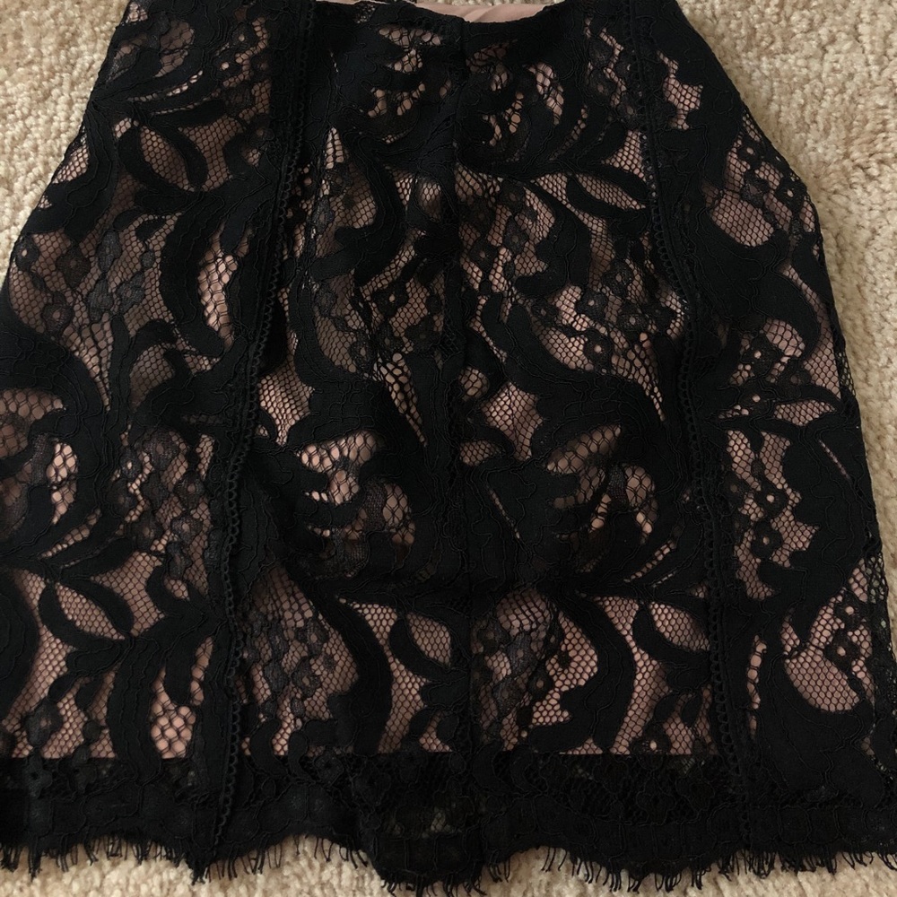 Black lace skirt
